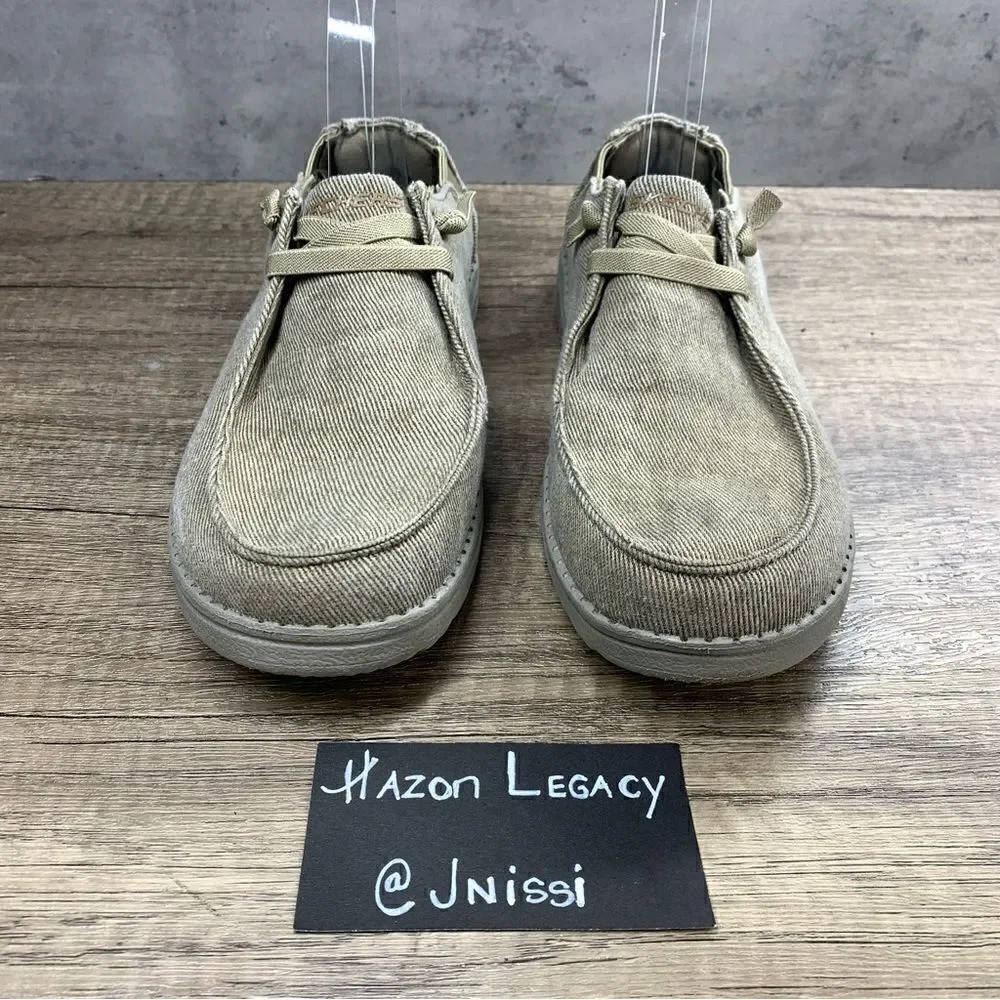 ‎Skechers~Youth Boy’s~”Melson Raymon”~Casual Taupe Low Sneakers~Size 5